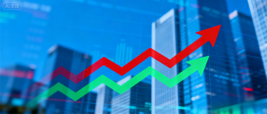 jimeng-2025-10-29-5966-现代抽象商业风格,背景是模糊的现代金融建筑轮廓,采用蓝色调,前景有红色和绿色的向....png jimeng-2025-10-29-5966-现代抽象商业风格,背景是模糊的现代金融建筑轮廓,采用蓝色调,前景有红色和绿色的向....png